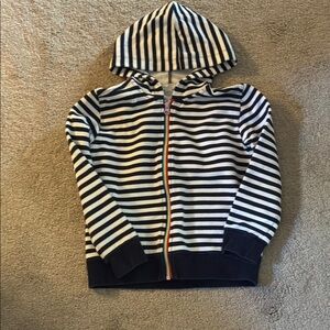 Crewcuts Navy and White Striped Kids Hoodie